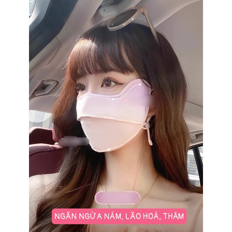 KHẨU TRANG THUN LẠNH CHỐNG NẮNG,KO NGỘP, KO ĐAU TAI,CÓ LÓT THUN LƯỚI THOÁNG CHẤT LƯỢNG