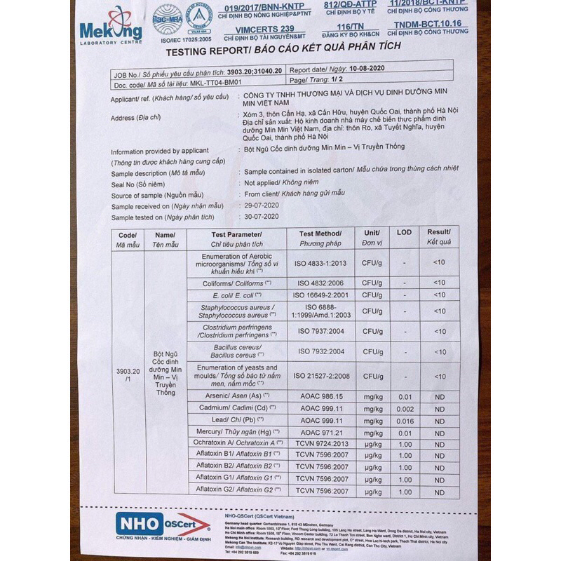 Ngũ Cốc Min Min 30 Vị Hạt-Ngũ Cốc Lợi Sữa,Bà Bầu