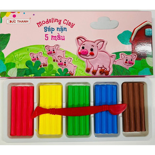 đất sét, đất nặn ĐỨC THANH 5 màu , 10 màu