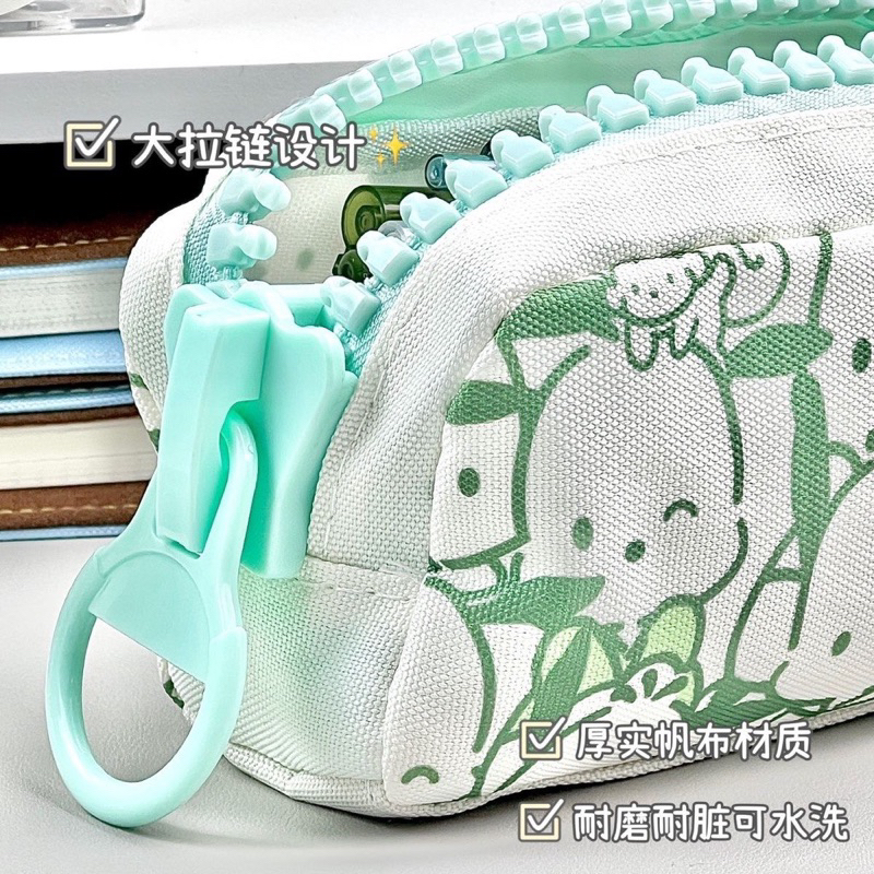 Túi đựng bút Pocchaco khoá kéo màu Pastel