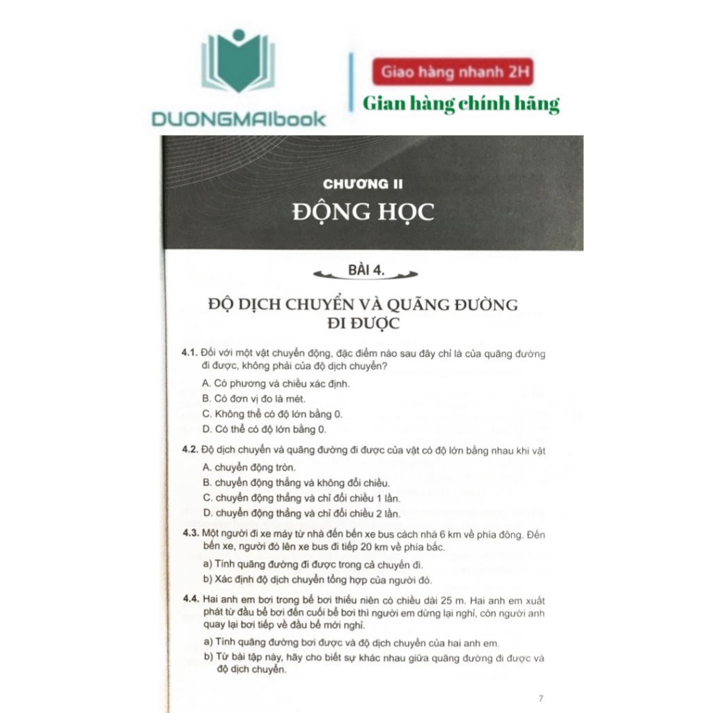 Sách Bài tập Vật lí 10 - Kết nối tri thức