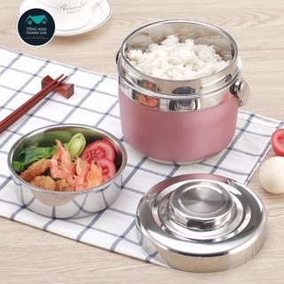 Cặp lồng 2 tầng Inox 304 dày và đẹp, giữ nhiệt cực tốt