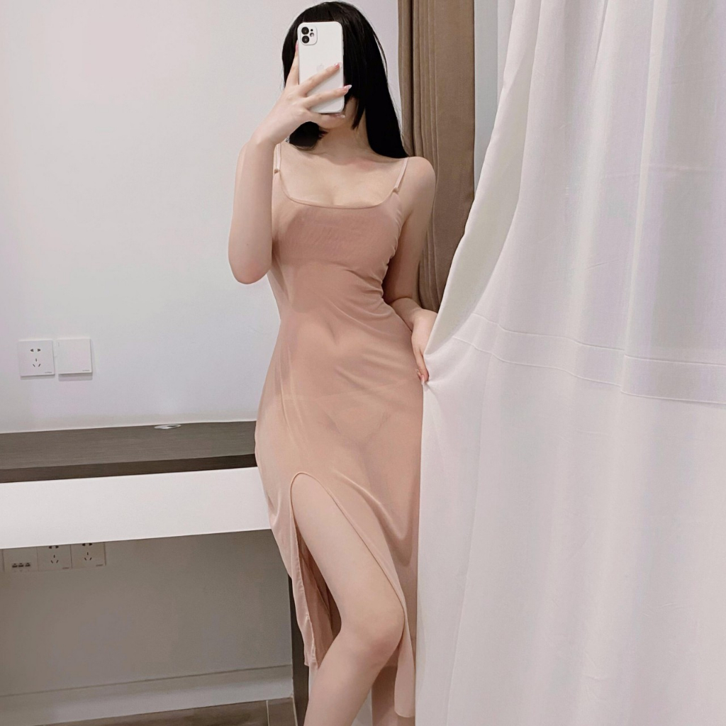 🌿 Váy ngủ 🌿 Đầm ngủ 2 dây ren xuyên thấu quyến rũ 1145 🌿.🌿🌿 Đồ ngủ sexy