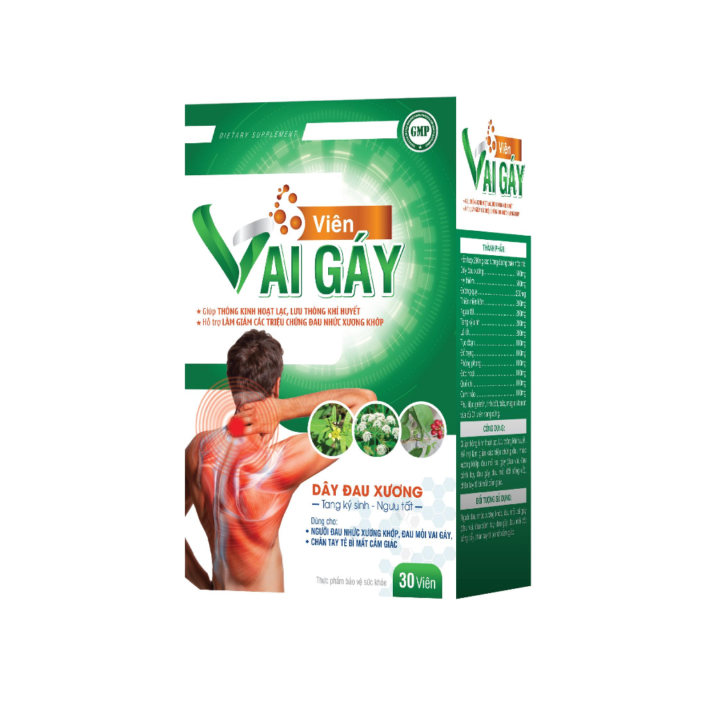 Viên Vai Gáy Bảo Tâm An -Hỗ Trợ Làm Giảm Các Triệu Chứng Đau Nhức Xương Khớp Đau Mỏi Vai Gáy. Hộp 30 viên