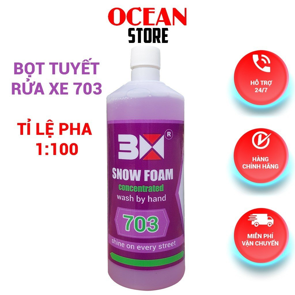 BỌT TUYẾT RỬA XE 3X 703 1000ml ĐẬM ĐẶC SIÊU TIẾT KIỆM