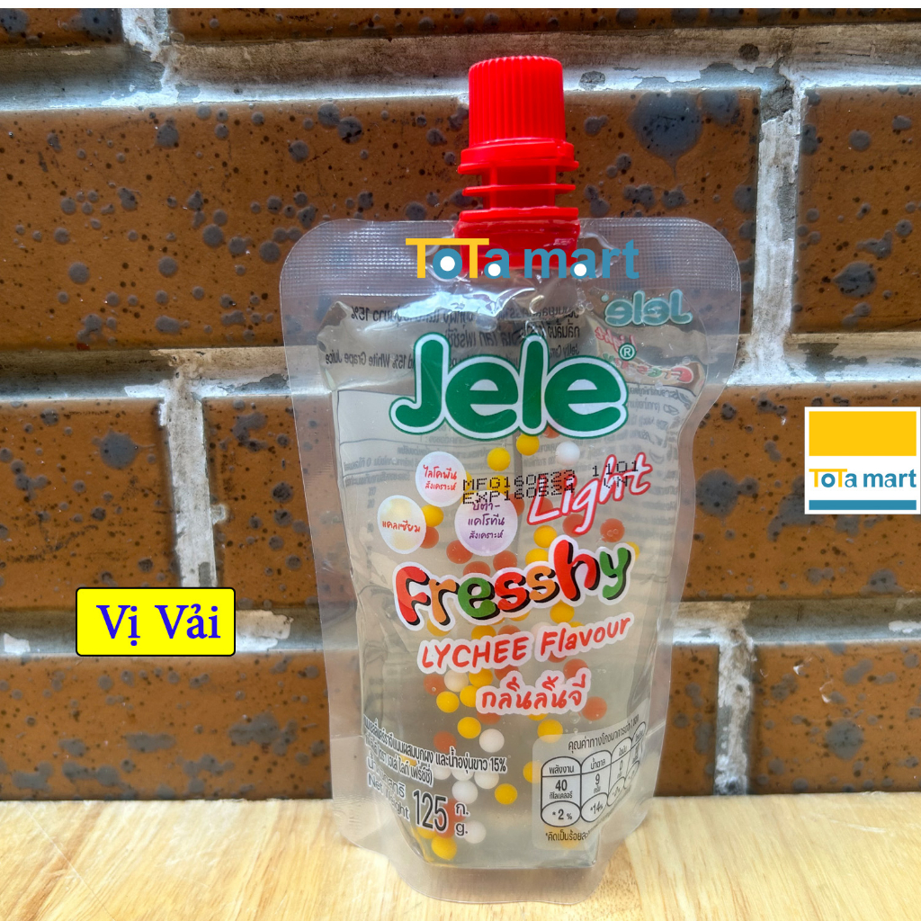 Lẻ 1 gói nước thạch hút JELE Light Fresshy gói 125g.