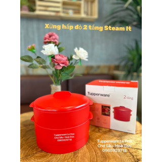 Xửng hấp đỏ 2 tầng Steam It Tupperware- Hàng chính hãng