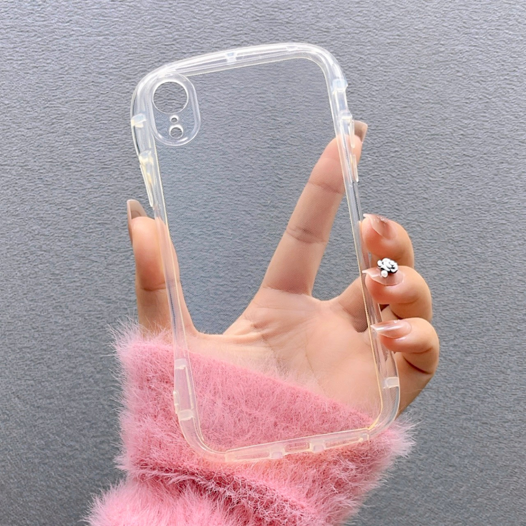 [ Iphone XR ] Ốp Lưng Silicon Trong Suốt Viền Cong