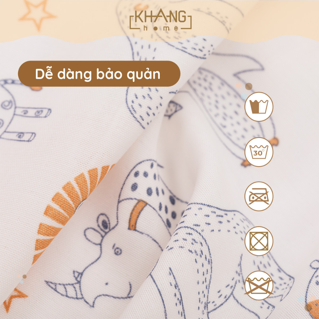 Gối Ôm Tai Thỏ Cho Bé Vải Sợi Tre Cao Cấp Khang Home, chất liệu vải sợi tre thoáng mát cho bé ngủ ngon, sâu giấc