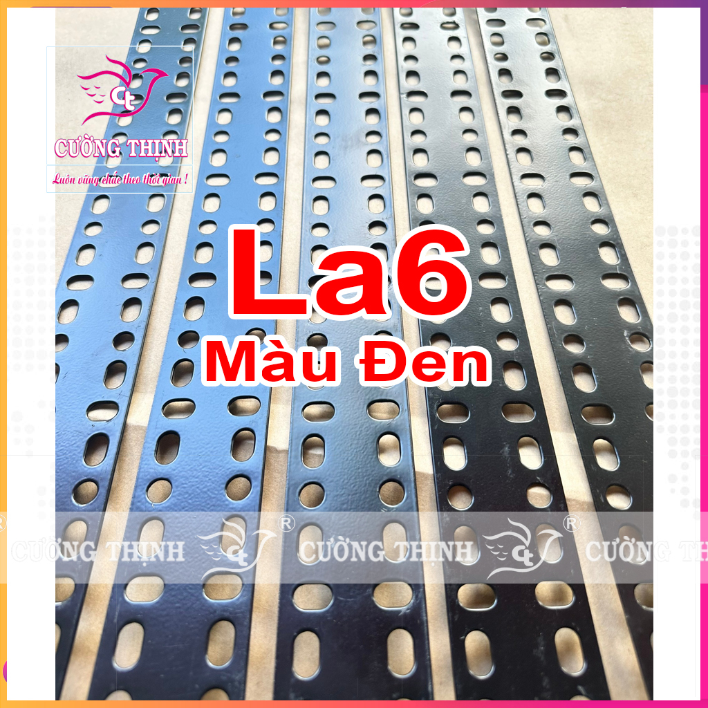 Thanh sắt La 6, dài 80cm, lắp ráp kệ sắt v lỗ...