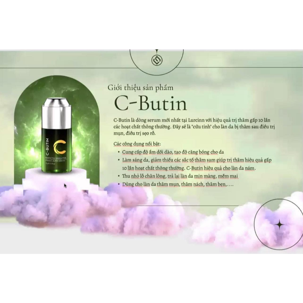 Serum C-Butin Lurcinn Siêu phẩm giảm thâm HIỆU QUẢ GẤP 10 LẦN so với sản phẩm thông thường