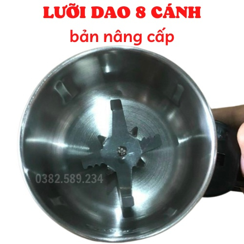 Máy xay bột đa năng GODWELL- Máy xay bột khô Công Suất 300W, 8 Lưỡi Dao Đa Năng