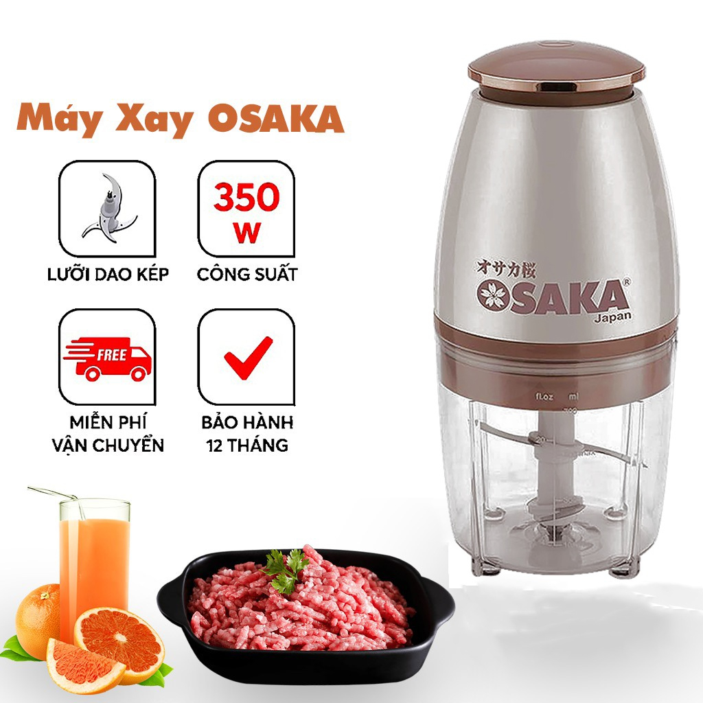 Máy xay đa năng osaka cao cấp, xay đá, xay thịt, xay hoa quả và các loại thực phẩm OK43
