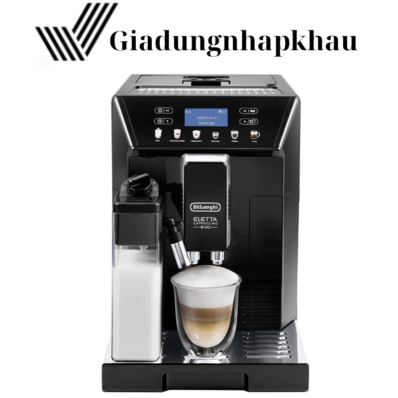 Máy Pha Cà Phê Tự Động Delonghi Eletta Capucchino EVO 46.860.B, Máy Pha Cafe, Espresso, Cappucino, 2