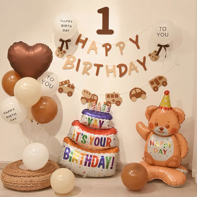 Bóng gấu nhập khẩu hàn siêu to có chân đế trang trí tiệc party, sinh nhật cho bé