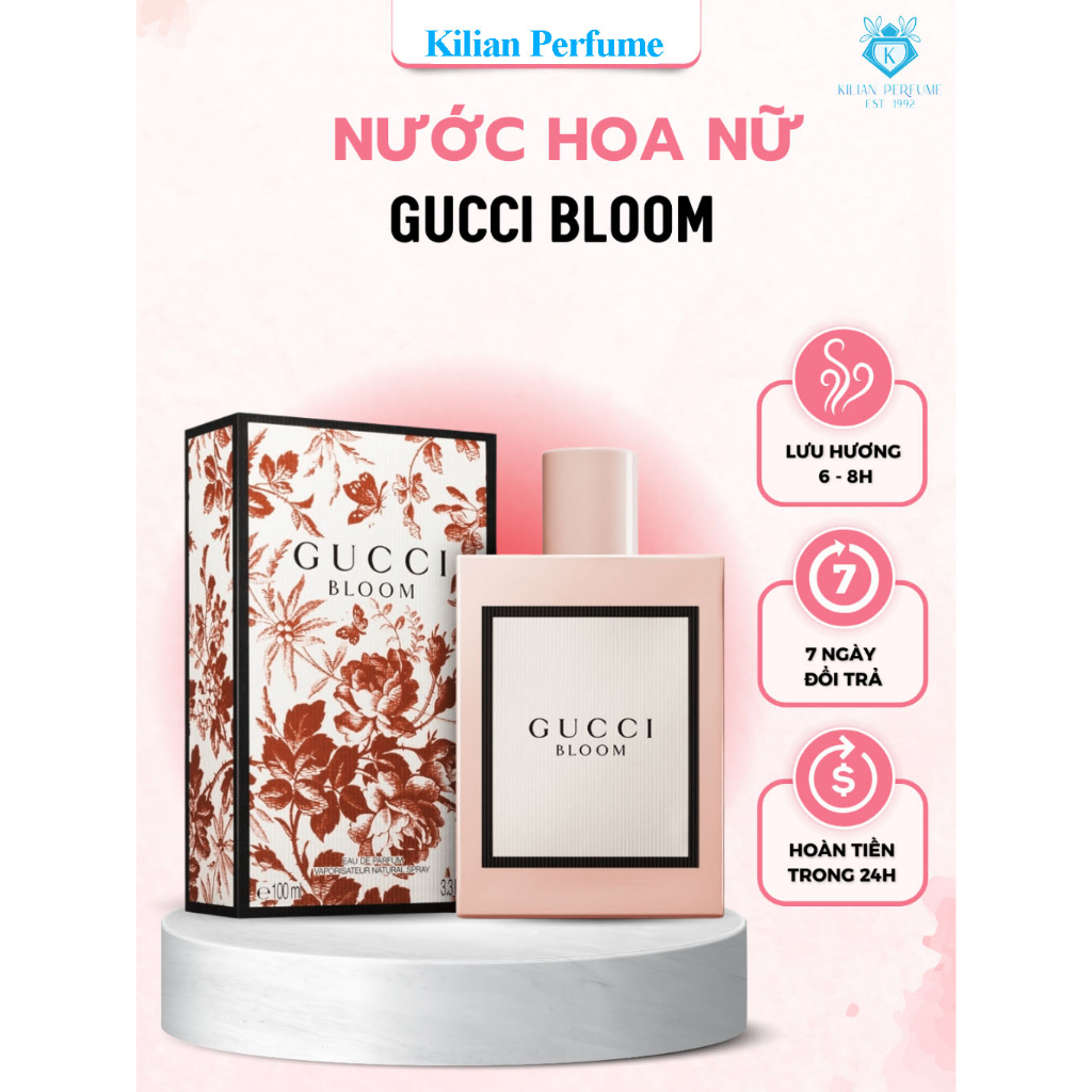 Nước Hoa Nữ Gucci Bloom For Women EDP 100ml - Hương hoa nhài hoa huệ trắng quyến rũ, sang trọng và quý phái