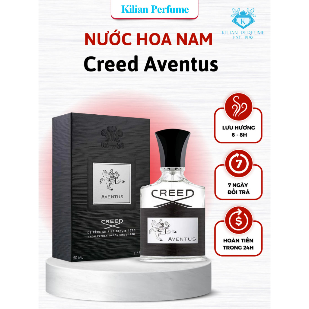 Nước hoa nam Creed  Aventus Đen EDP 100ml mạnh mẽ đầy cuốn hút, sang trọng quý phái và nam tính | BigBuy360 - bigbuy360.vn