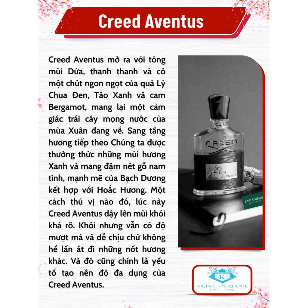Nước hoa nam Creed  Aventus Đen EDP 100ml mạnh mẽ đầy cuốn hút, sang trọng quý phái và nam tính | BigBuy360 - bigbuy360.vn
