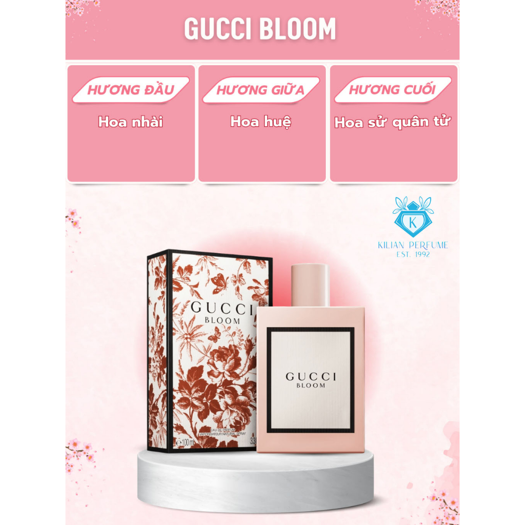 Nước Hoa Nữ Gucci Bloom For Women EDP 100ml - Hương hoa nhài hoa huệ trắng quyến rũ, sang trọng và quý phái | BigBuy360 - bigbuy360.vn