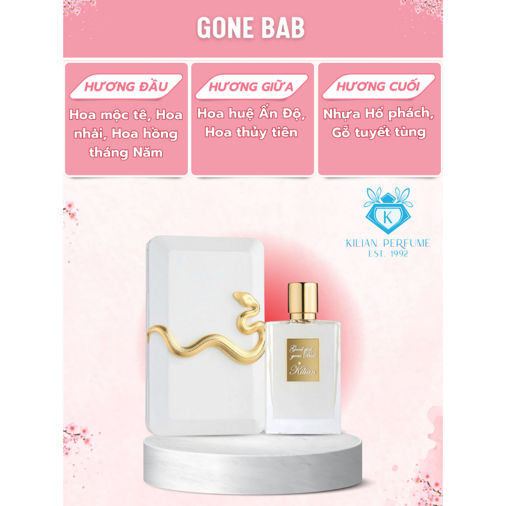 Nước Hoa Nữ Rắn Trắng Đen Kilian Good Girl Gone Bad mùi hương quyền lực sang trọng quyến rũ - Kilian Perfume | BigBuy360 - bigbuy360.vn