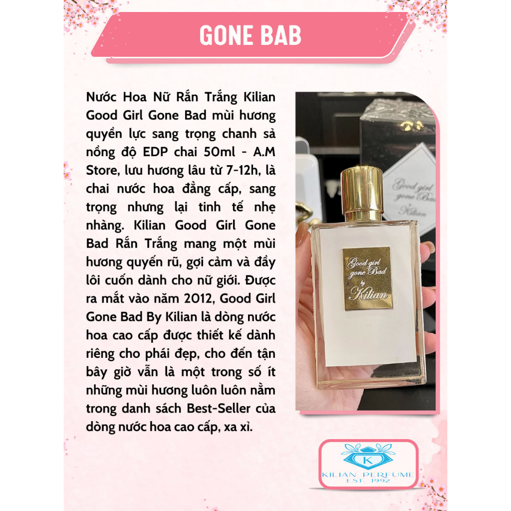 Nước Hoa Nữ Rắn Trắng Đen Kilian Good Girl Gone Bad mùi hương quyền lực sang trọng quyến rũ - Kilian Perfume | BigBuy360 - bigbuy360.vn