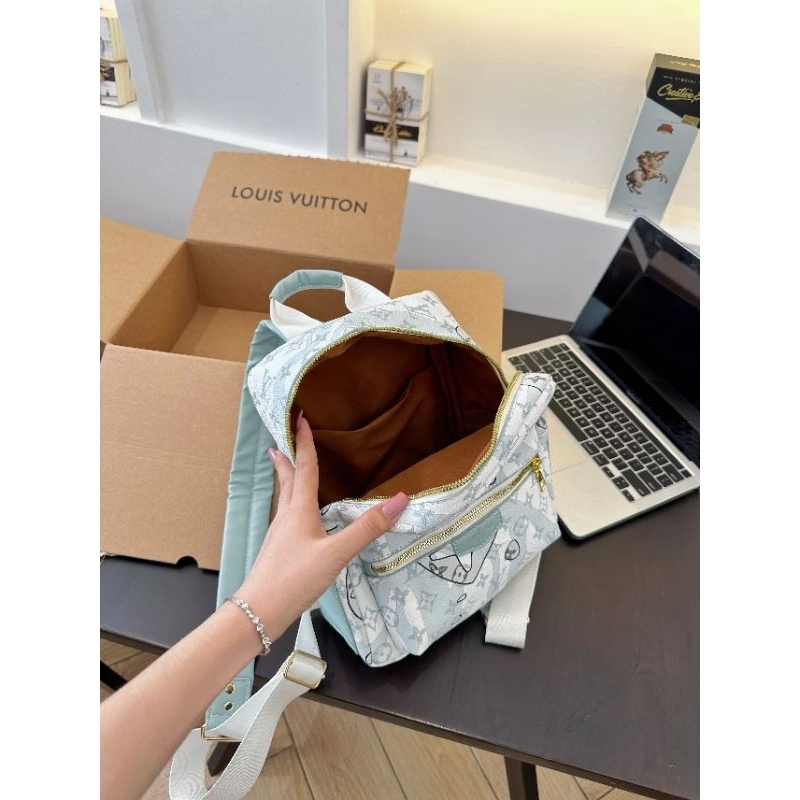 Balo thời trang lv 2 màu xinh xĩu size 25cm