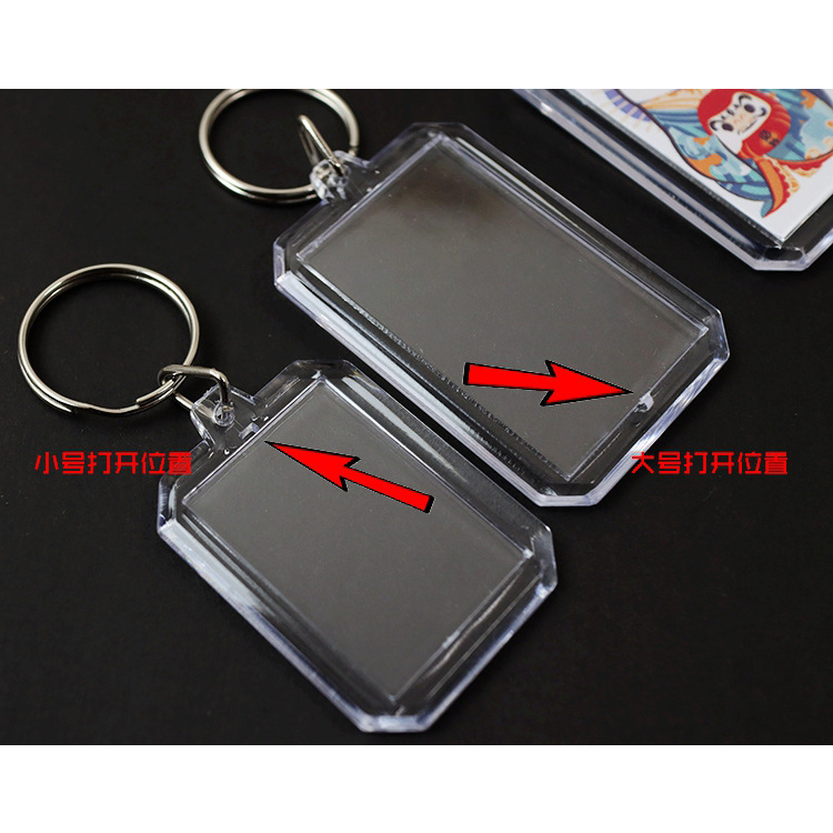 THANH LÍ PHÔI MÓC KHÓA MICA IN ẢNH HÌNH CHỮ NHẬT 35x55mm