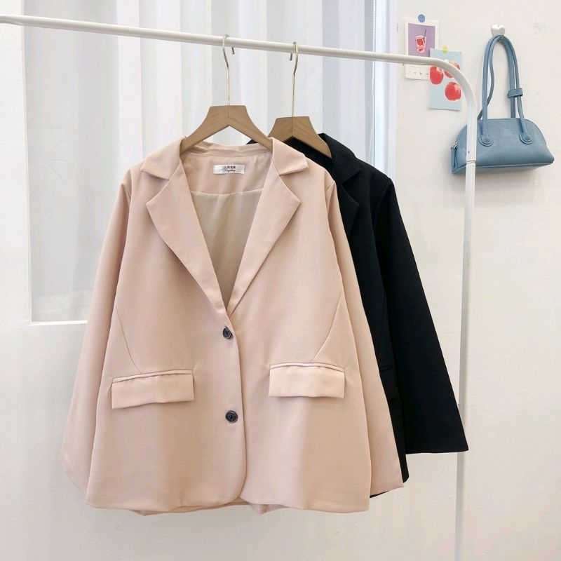 Áo khoác blazer dài tay 2 lớp phong cách hàn quốc freesize