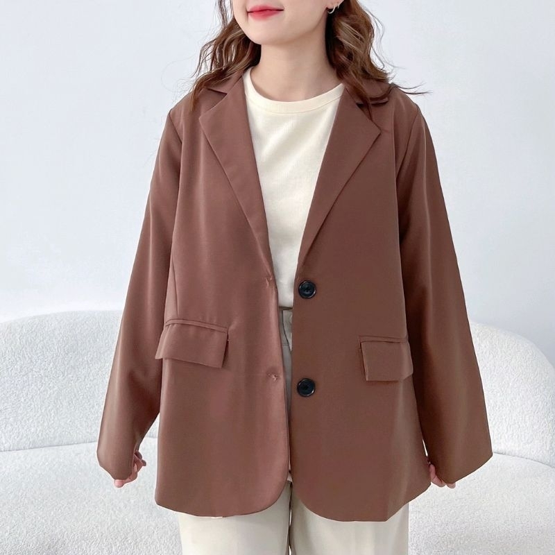 Áo khoác blazer dài tay 2 lớp phong cách hàn quốc freesize