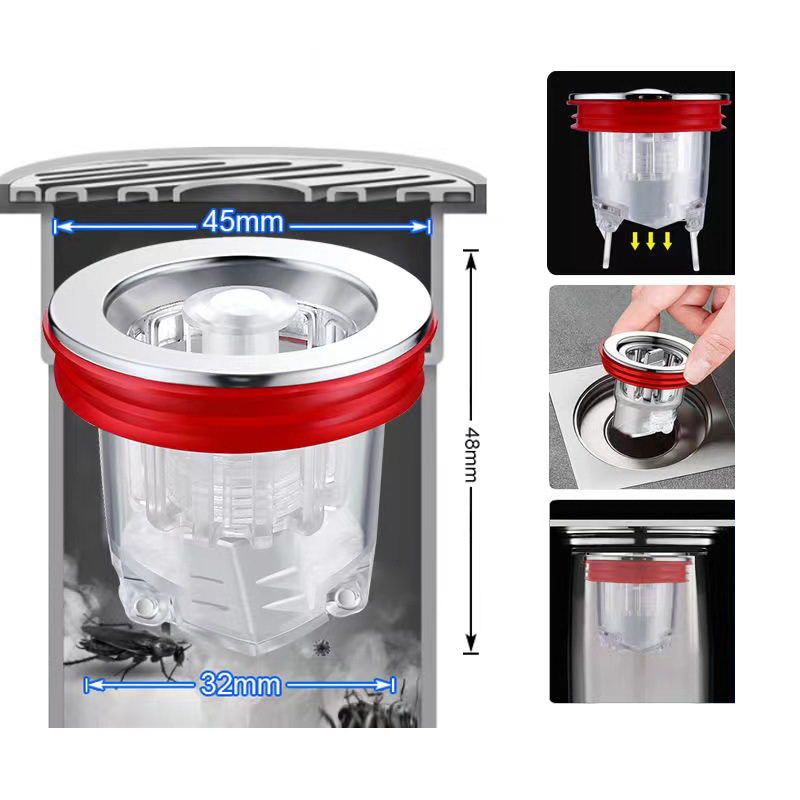 Nút chặn mùi hôi cống ngăn vi khuẩn côn trùng xâm nhập nhà vệ sinh lõi thoát sàn