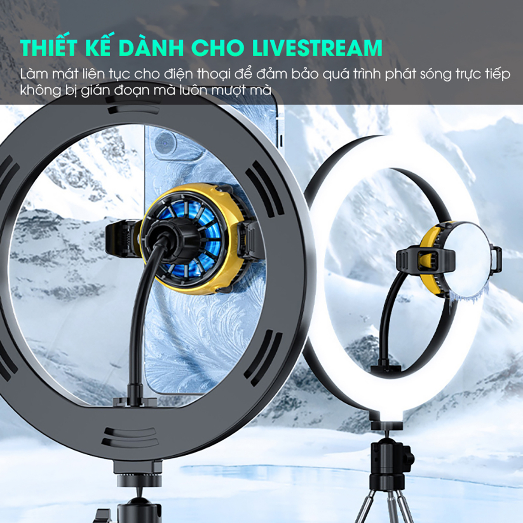 Quạt tản nhiệt điện thoại sò lạnh MEMO DLA6 livestream led gaming chơi game MOBA liên quân pubg FF