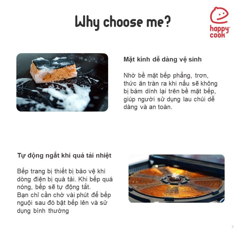 Bếp từ đơn Happy Cook 2000W HSI-200KS - Hàng Chính Hãng - Bảo Hành 12 Tháng