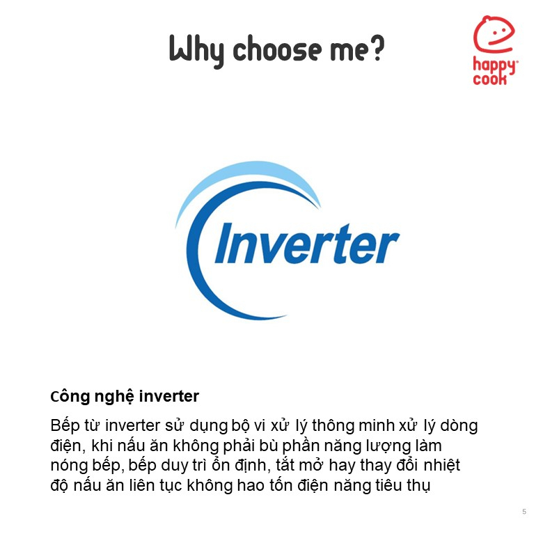 Bếp từ đơn Happy Cook 2000W HSI-200KS - Hàng Chính Hãng - Bảo Hành 12 Tháng