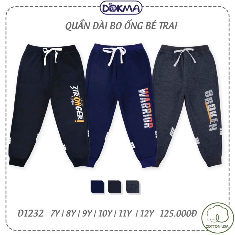 Quần nỉ Dokma cho bé từ 2-12 tuổi
