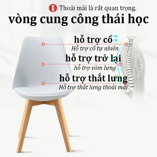 ZEN Ghế EAMES chân gỗ sồi có đệm