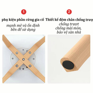 ZEN Ghế EAMES chân gỗ sồi có đệm