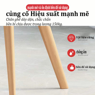 ZEN Ghế EAMES chân gỗ sồi có đệm