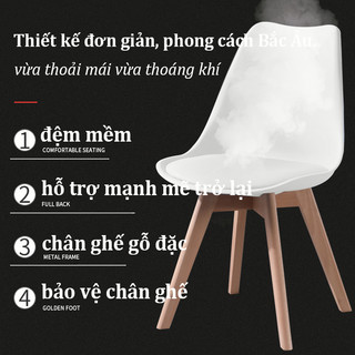 ZEN Ghế EAMES chân gỗ sồi có đệm