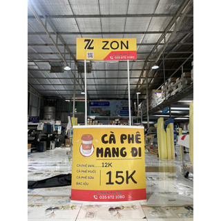 Booth Sampling, Quầy bán hàng di động bằng nhựa có bánh xe, quầy Cafe Takeaway, booth nhưa gấp gọn có bánh xe dụng.