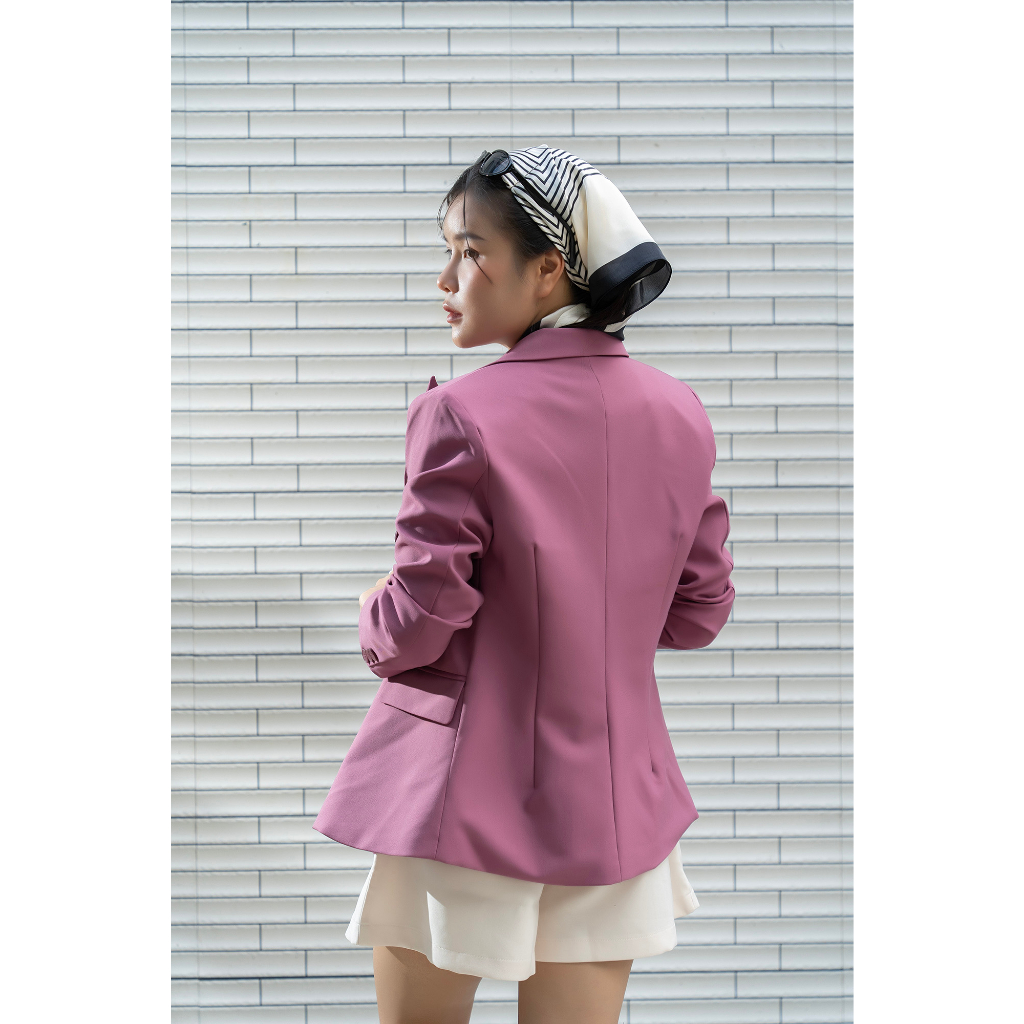 [Chiết eo] - Áo blazer nữ áo vest dài tay màu hồng | BigBuy360 - bigbuy360.vn