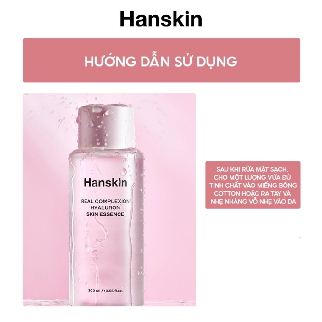 Nước Thần Hanskin Real Complexion Hyaluron Skin Essence Cấp Ẩm Chống Lão Hóa 150ml 300ml - Vamima