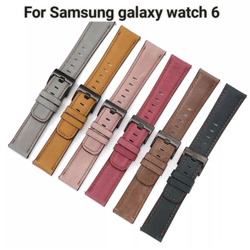 Dây da đồng hồ 20mm dành cho Samsung galaxy watch 6 / SS Watch 6 classic