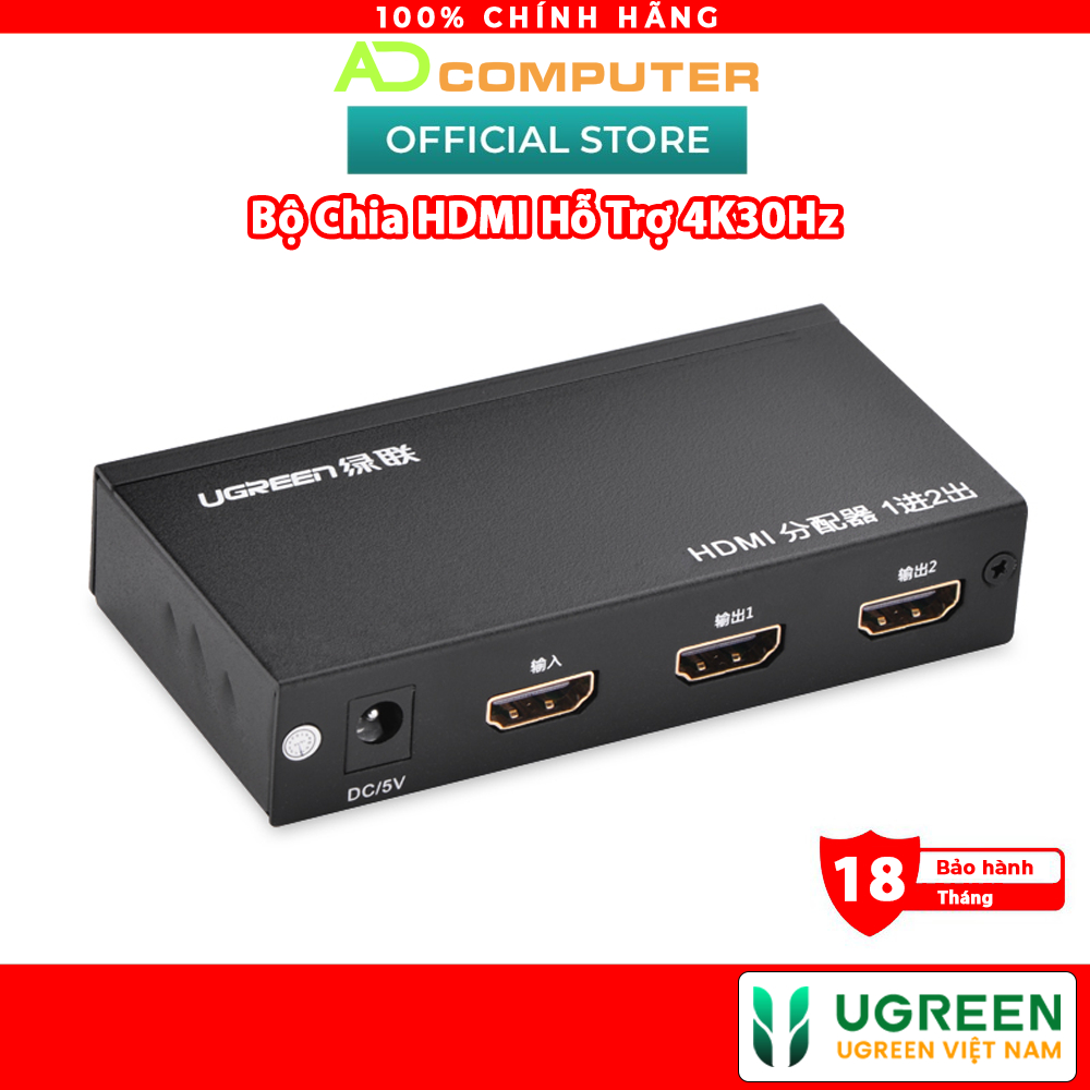 Bộ Chia HDMI UGREEN 1 Ra 2 1 Ra 4 1 Ra 8 Hỗ Trợ 4K30Hz Cao Cấp 40201 40202 40203 Chính Hãng