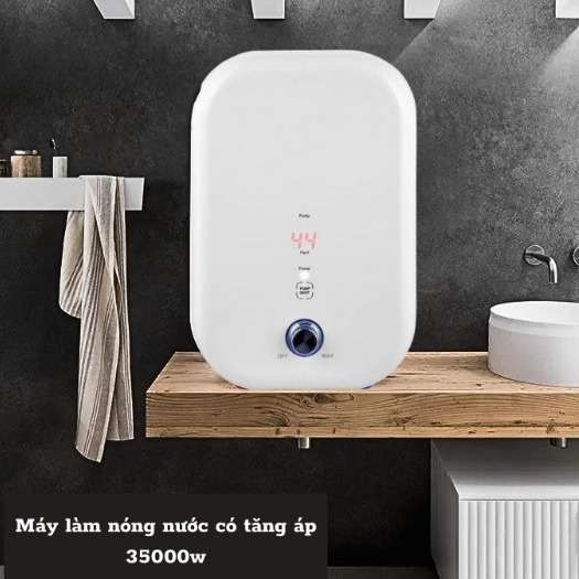 Máy làm nóng nước siêu nhanh có bơm, thiết kê sang trọng, hiện đại. Công nghệ bảo vệ an toàn tuyệt đối cho gia đình bạn