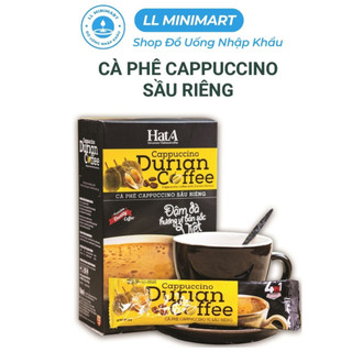 Cà phê hạta hoà tan cappuccino sầu riêng 4 in 1 cafe vị sầu riêng tự nhiên 216g/hộp