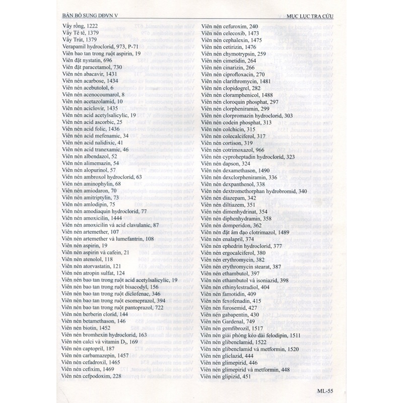 Sách - Dược điển Việt Nam V