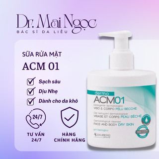Sữa rửa mặt & body acm01 của ý, sữa rửa mặt acm dành cho da khô và mẫn cảm 300ml - dr. mai ngọc