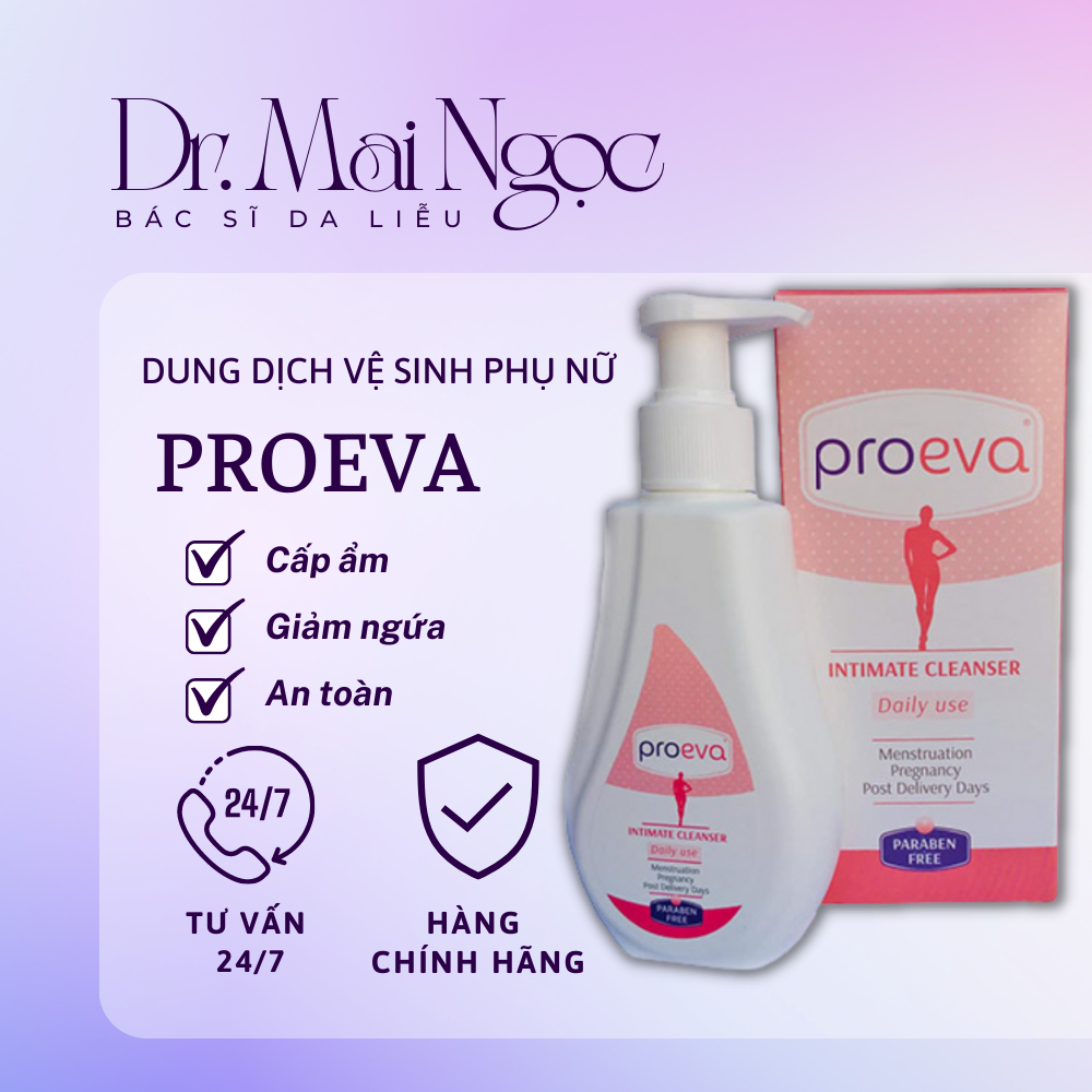 Dung dịch vệ sinh phụ nữ PROEVA 125ml, Dung dịch vệ sinh phụ nữ cho da nhạy cảm - Dr. Mai Ngọc