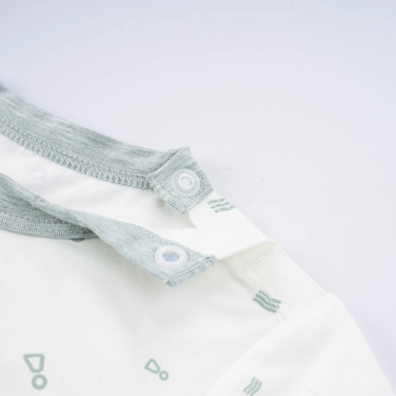 Bubaby Bộ dài tay cài vai Signature - Bambus BBB110108