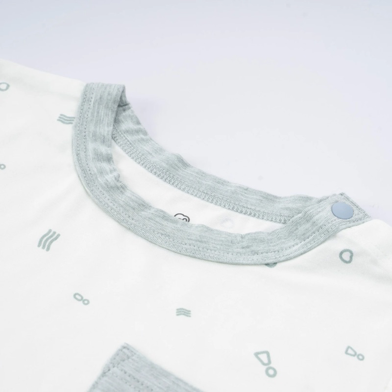 Bubaby Bộ dài tay cài vai Signature - Bambus BBB110108